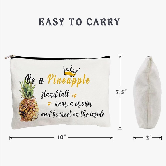 GREAT gift Idea or for you!“Be A Pineapple…Sweet on the Inside” Cosmetic Bag Wa… - Picture 6 of 8